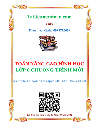 Các bài toán nâng cao hình học lớp 6 mới