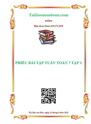 Phiếu bài tập tuần môn toán lớp 7 tập 1